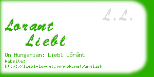 lorant liebl business card