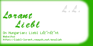 lorant liebl business card